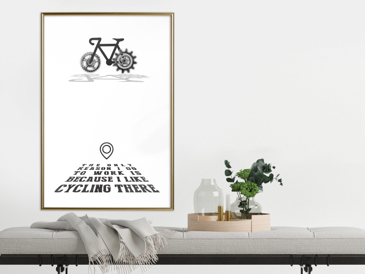 Wall Poster I like Cycling - black English texts with emojis on a white background 122807 additionalImage 7