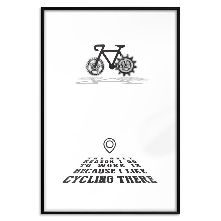 Wall Poster I like Cycling - black English texts with emojis on a white background 122807 additionalImage 14