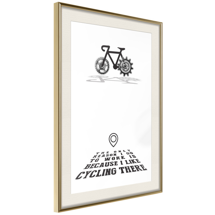 Wall Poster I like Cycling - black English texts with emojis on a white background 122807 additionalImage 2