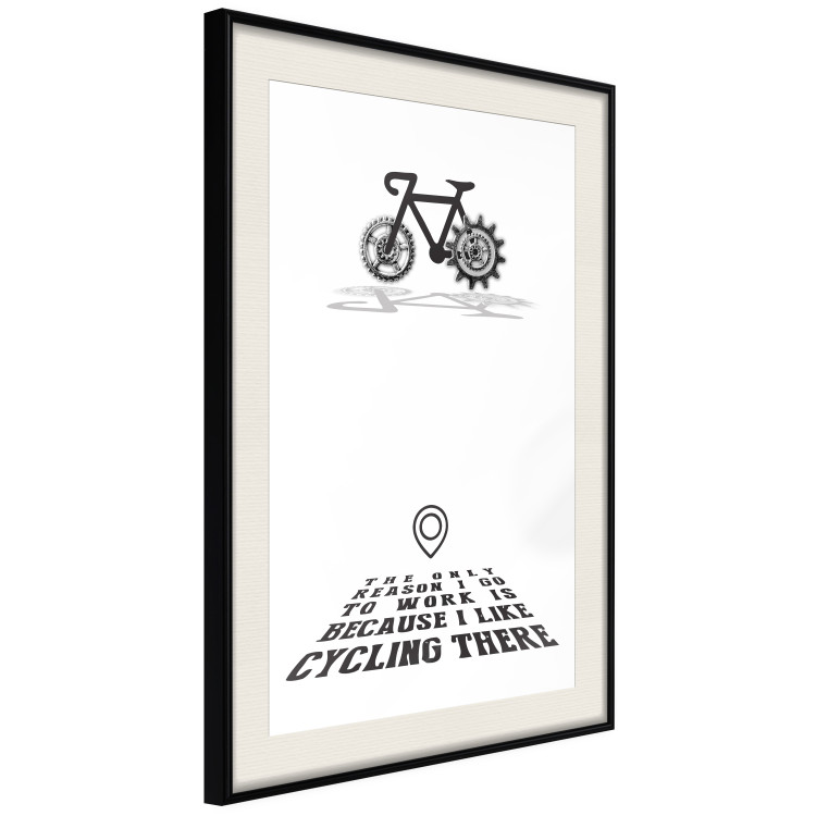 Wall Poster I like Cycling - black English texts with emojis on a white background 122807 additionalImage 3