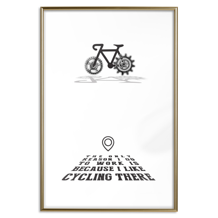 Wall Poster I like Cycling - black English texts with emojis on a white background 122807 additionalImage 16