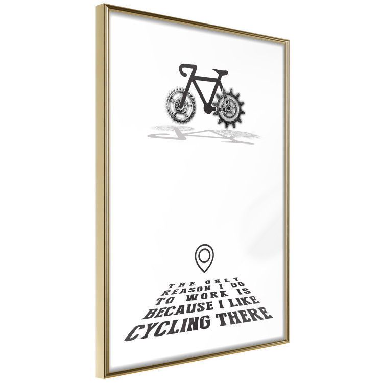 Wall Poster I like Cycling - black English texts with emojis on a white background 122807 additionalImage 14