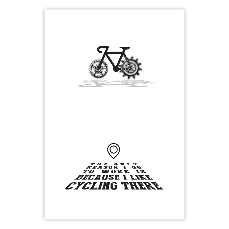 Wall Poster I like Cycling - black English texts with emojis on a white background 122807 additionalImage 18
