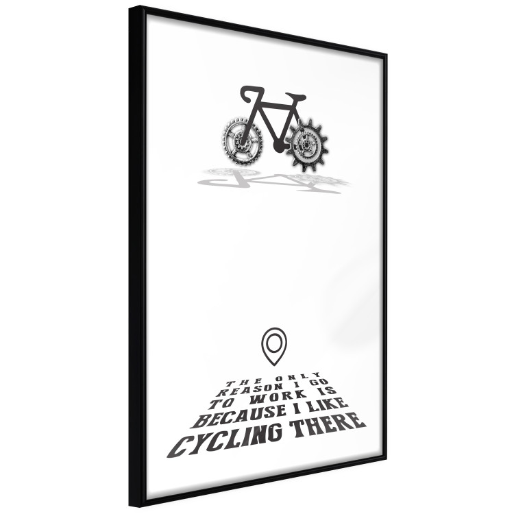 Wall Poster I like Cycling - black English texts with emojis on a white background 122807 additionalImage 10