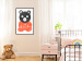 Poster Thoughtful Bear - orange animal with a gray head on a white background 122907 additionalThumb 5