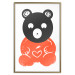 Poster Thoughtful Bear - orange animal with a gray head on a white background 122907 additionalThumb 20