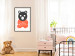 Poster Thoughtful Bear - orange animal with a gray head on a white background 122907 additionalThumb 22