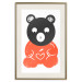 Poster Thoughtful Bear - orange animal with a gray head on a white background 122907 additionalThumb 19