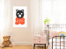 Poster Thoughtful Bear - orange animal with a gray head on a white background 122907 additionalThumb 4