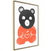 Poster Thoughtful Bear - orange animal with a gray head on a white background 122907 additionalThumb 14