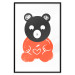Poster Thoughtful Bear - orange animal with a gray head on a white background 122907 additionalThumb 17