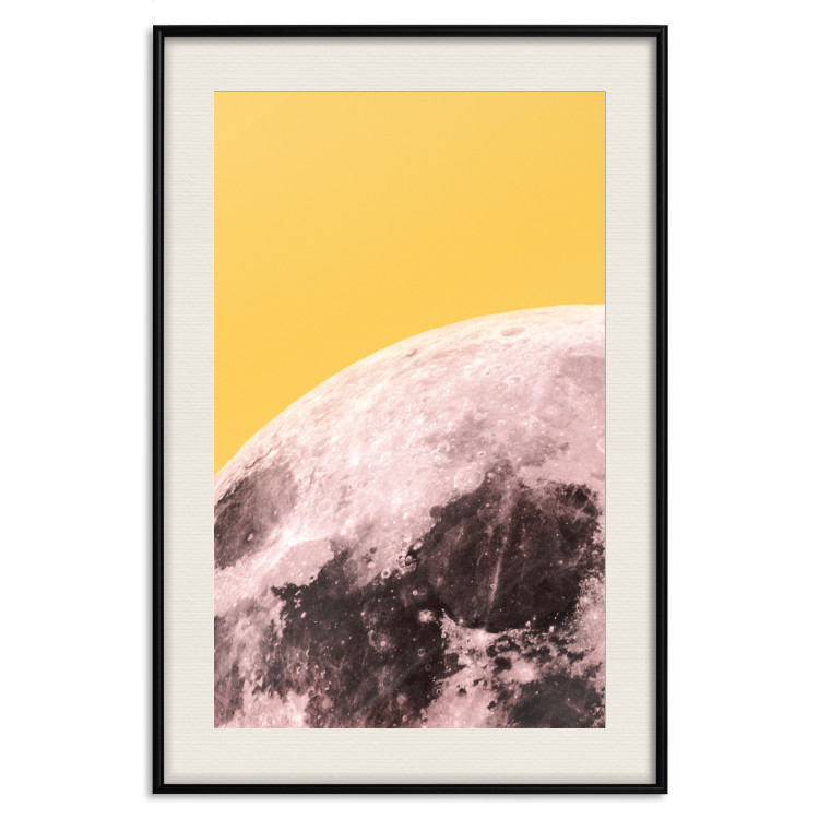 Poster Sunny Moon - moon texture on contrasting yellow background 123207 additionalImage 18