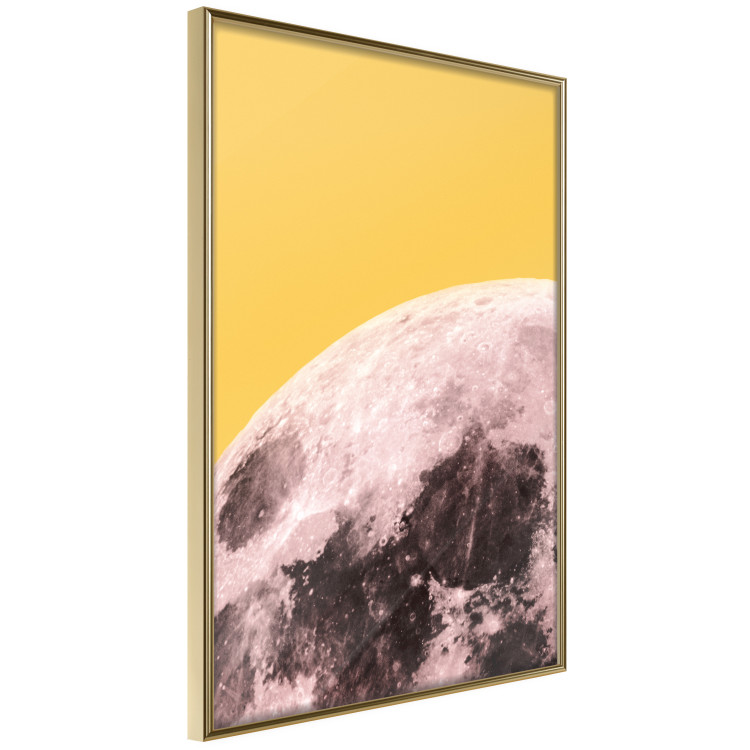 Poster Sunny Moon - moon texture on contrasting yellow background 123207 additionalImage 14