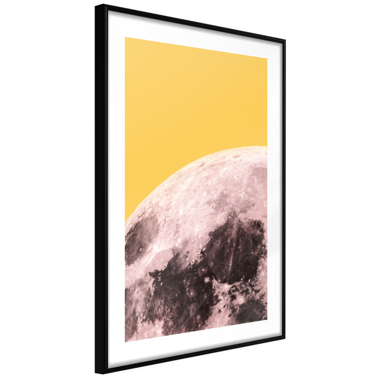Poster Sunny Moon - moon texture on contrasting yellow background 123207 additionalImage 11