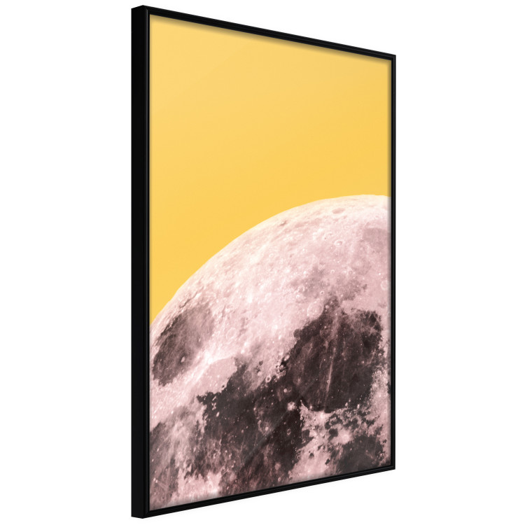Poster Sunny Moon - moon texture on contrasting yellow background 123207 additionalImage 12