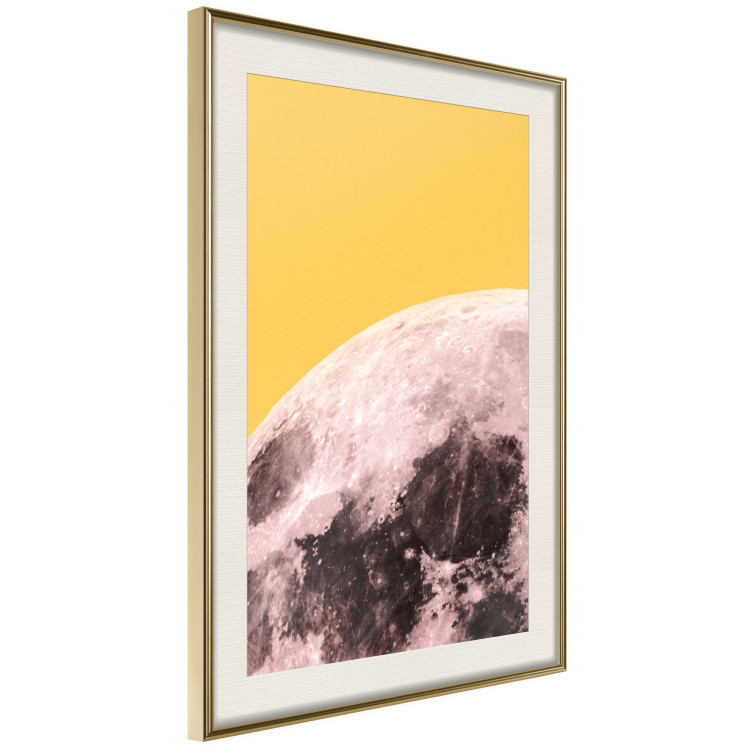 Poster Sunny Moon - moon texture on contrasting yellow background 123207 additionalImage 2