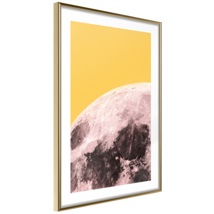 Poster Sunny Moon - moon texture on contrasting yellow background 123207 additionalImage 8