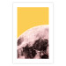 Poster Sunny Moon - moon texture on contrasting yellow background 123207 additionalThumb 19