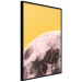 Poster Sunny Moon - moon texture on contrasting yellow background 123207 additionalThumb 10
