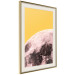Poster Sunny Moon - moon texture on contrasting yellow background 123207 additionalThumb 2
