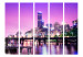 Room Divider Purple Melbourne II (5-piece) - skyscrapers against the night sky 124207 additionalThumb 3