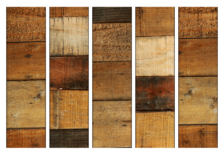 Room Separator Wooden Textures II (5-piece) - samples of different wood species 124307 additionalImage 7