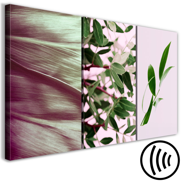 Canvas Print Leaves triptych - a composition consisting of various types of leaves 124407 additionalImage 6