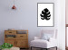 Wall Poster Black Monstera - black tropical leaf on a contrasting white background 125107 additionalThumb 4