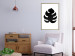 Wall Poster Black Monstera - black tropical leaf on a contrasting white background 125107 additionalThumb 7