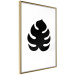 Wall Poster Black Monstera - black tropical leaf on a contrasting white background 125107 additionalThumb 8