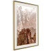 Wall Poster Monolith - mountain landscape with small plant details in sepia tone 127907 additionalThumb 3