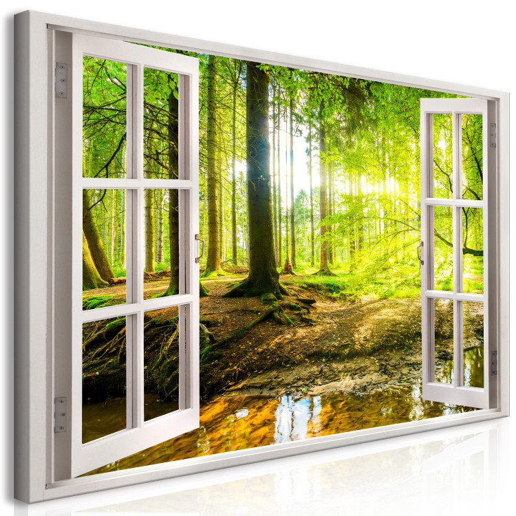 Large canvas print Window: View on Forest II [Large Format] 128907 additionalImage 2