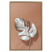 Wall Poster Sunny Keepsake - silver monstera leaf on a uniform light background 129507 additionalThumb 21