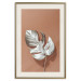 Wall Poster Sunny Keepsake - silver monstera leaf on a uniform light background 129507 additionalThumb 20