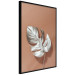 Wall Poster Sunny Keepsake - silver monstera leaf on a uniform light background 129507 additionalThumb 3
