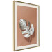 Wall Poster Sunny Keepsake - silver monstera leaf on a uniform light background 129507 additionalThumb 13