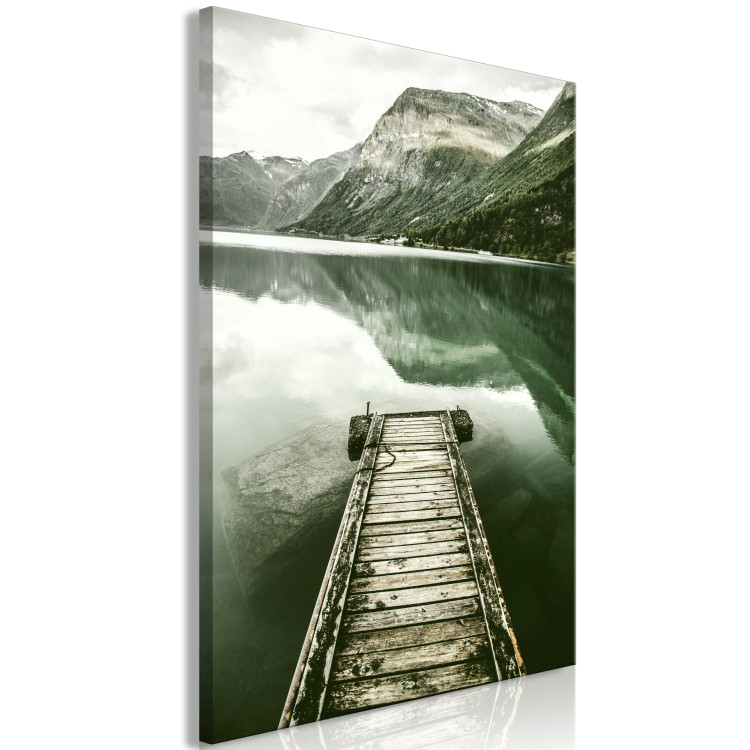 Canvas Silence (1-piece) Vertical - landscape of a wooden bridge scenery 130307 additionalImage 2