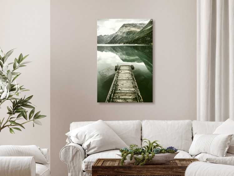 Canvas Silence (1-piece) Vertical - landscape of a wooden bridge scenery 130307 additionalImage 3