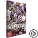 Canvas Gucci and Roses (1-piece) Vertical - inscription on a background of colorful flowers 131607 additionalThumb 6