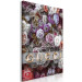 Canvas Gucci and Roses (1-piece) Vertical - inscription on a background of colorful flowers 131607 additionalThumb 2