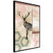 Wall Poster Lost Stag - abstract animal among figures on a light background 131807 additionalThumb 2