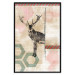 Wall Poster Lost Stag - abstract animal among figures on a light background 131807 additionalThumb 18