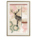 Wall Poster Lost Stag - abstract animal among figures on a light background 131807 additionalThumb 20