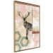 Wall Poster Lost Stag - abstract animal among figures on a light background 131807 additionalThumb 3