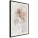 Poster Anna and Roses - abstract black line art of a woman with flowers in her hair 132207 additionalThumb 2