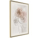Poster Anna and Roses - abstract black line art of a woman with flowers in her hair 132207 additionalThumb 3