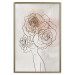 Poster Anna and Roses - abstract black line art of a woman with flowers in her hair 132207 additionalThumb 21