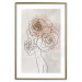 Poster Anna and Roses - abstract black line art of a woman with flowers in her hair 132207 additionalThumb 16