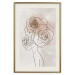 Poster Anna and Roses - abstract black line art of a woman with flowers in her hair 132207 additionalThumb 20