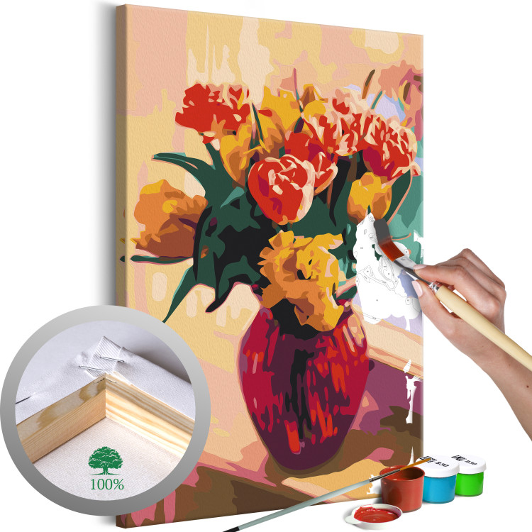 Paint by Number Kit Tulips in Red Vase  132307